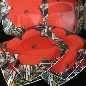 Andy Warhol- "Flowers" Art Plates - Melamine - Set of 10 - Wall Art/Everyday Use